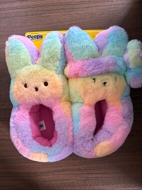 Peeps Pastel Bunny Plush Slippers